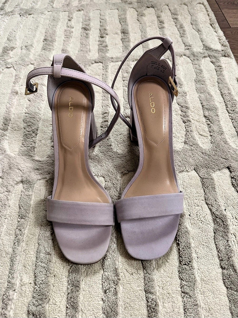 Aldo Taia Block Heel Sandals Purple US 7.5